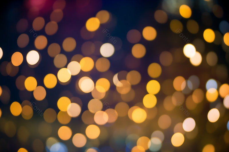 圣诞节彩灯黄色圆形霓虹灯实拍,高清,摄影图,摄影图片,图片大全,摄影图免费下载